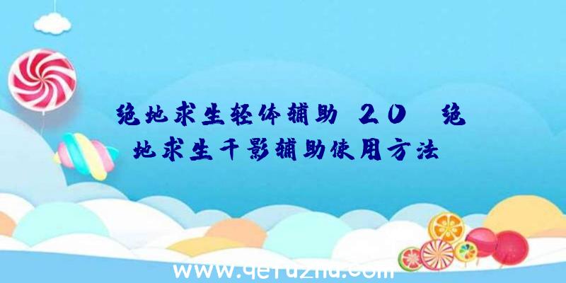 「绝地求生轻体辅助V20」|绝地求生千影辅助使用方法